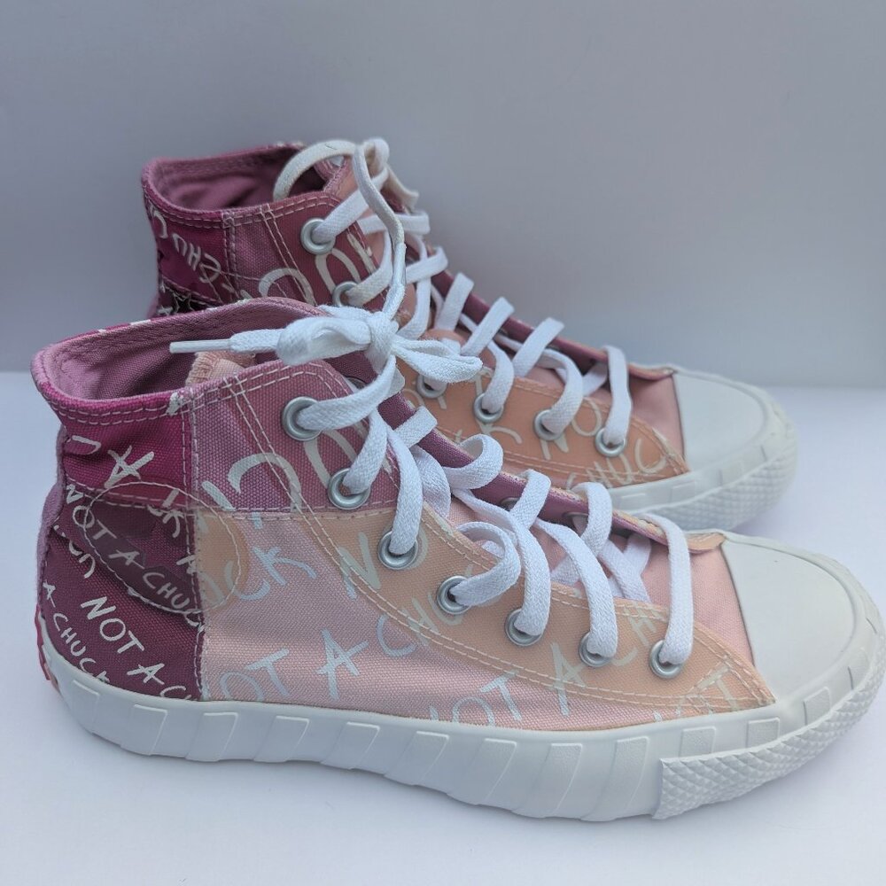 Converse UNT1TL3D High Top in Pink, Size 8 Not A Chuck Platform Sneaker